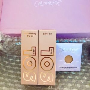 Colourpop sol dry oil warm gold & caramel glow oil